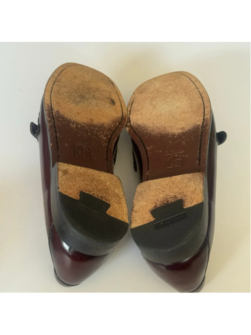 Cole Haan Burgundy Leather Kiltie Buckle Loafers Men’s Size 9.5B Classic Preppy